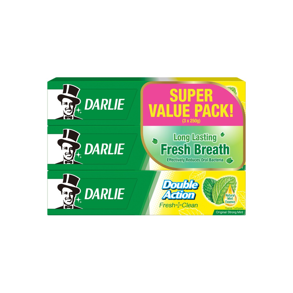 Darlie Double Action Toothpaste Triple Pack, 3x250g