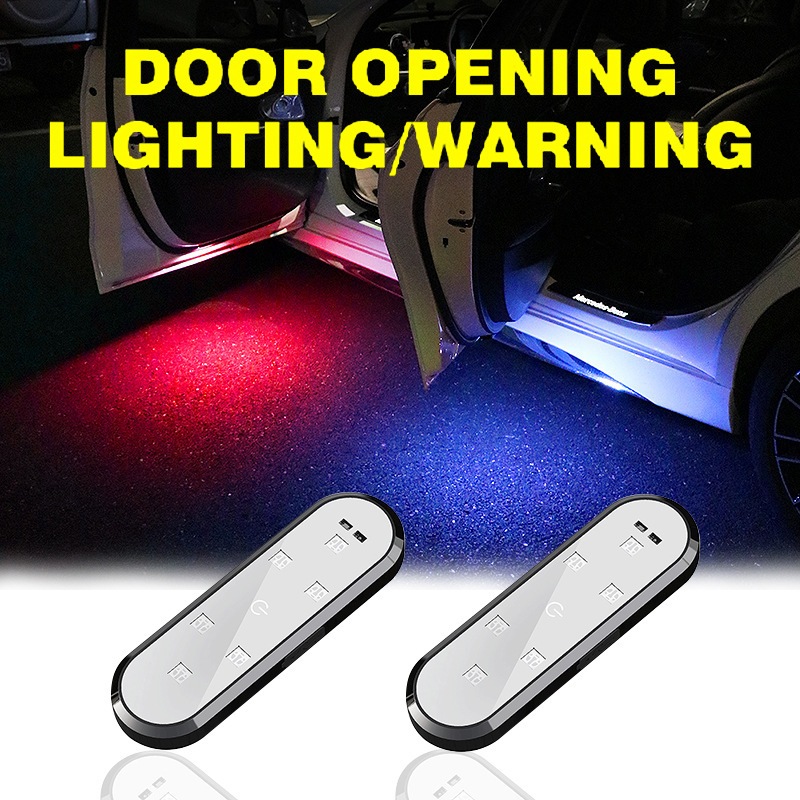 Car welcome light car door safety collision universal wireless sensor lamp light