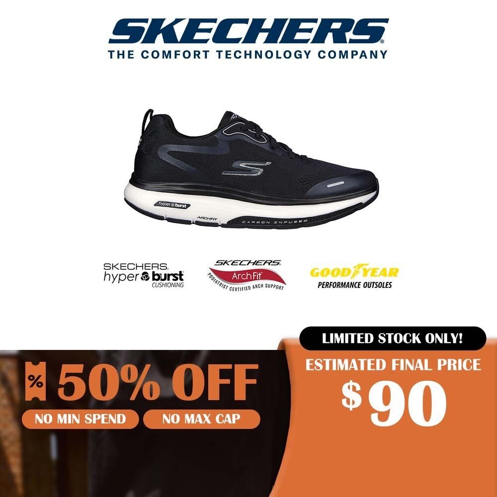 Skechers Online Exclusive Men GOwalk Workout Walker Keep Up Walking Shoes - 216451-BKW  Live_50