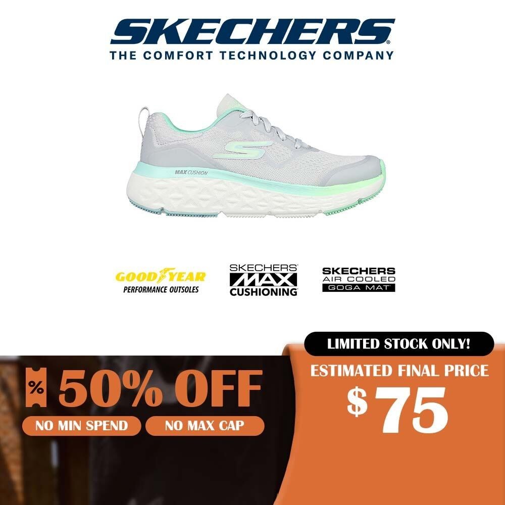Skechers Women Max Cushioning Delta Ultimate Endurance Shoes - 129126-GYMN Air-Cooled Goga Mat