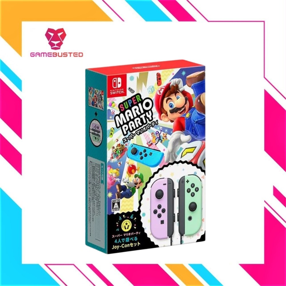 Nintendo Switch Super Mario Party + Joy-Con ( Joy Con Pastel Series Purple/Green )