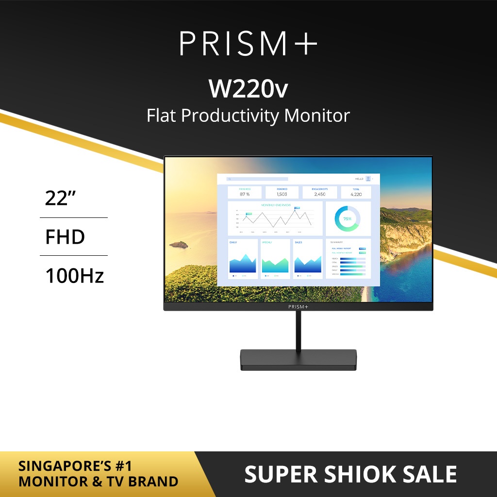 PRISM+ W220v | 21.5“ 100Hz Productivity Monitor Gaming Monitor [1920 x 1080]