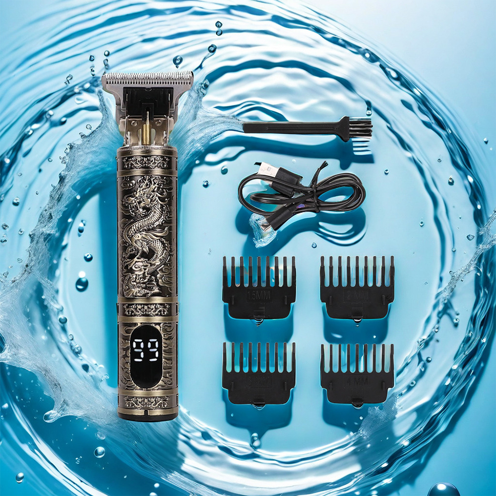 T9 Electric Hairdresser Wholesale Carving Mark Electric Pusher Smooth Head Oil Head Electric Pusher Shear Plastic Digital Display Shaving shaver
